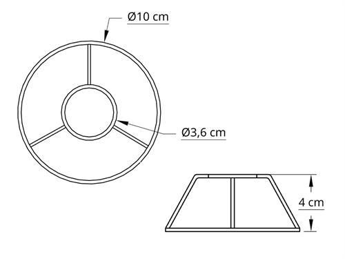 Ring sæt 10,0 cm hvid